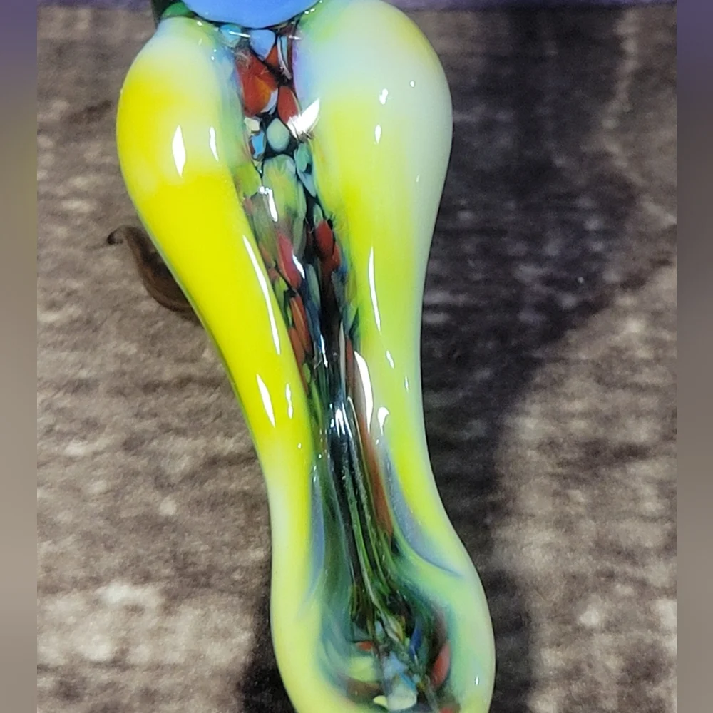 Fine Quality Russian Hand Blown‎ Lampwork Glass Parrott Figurine